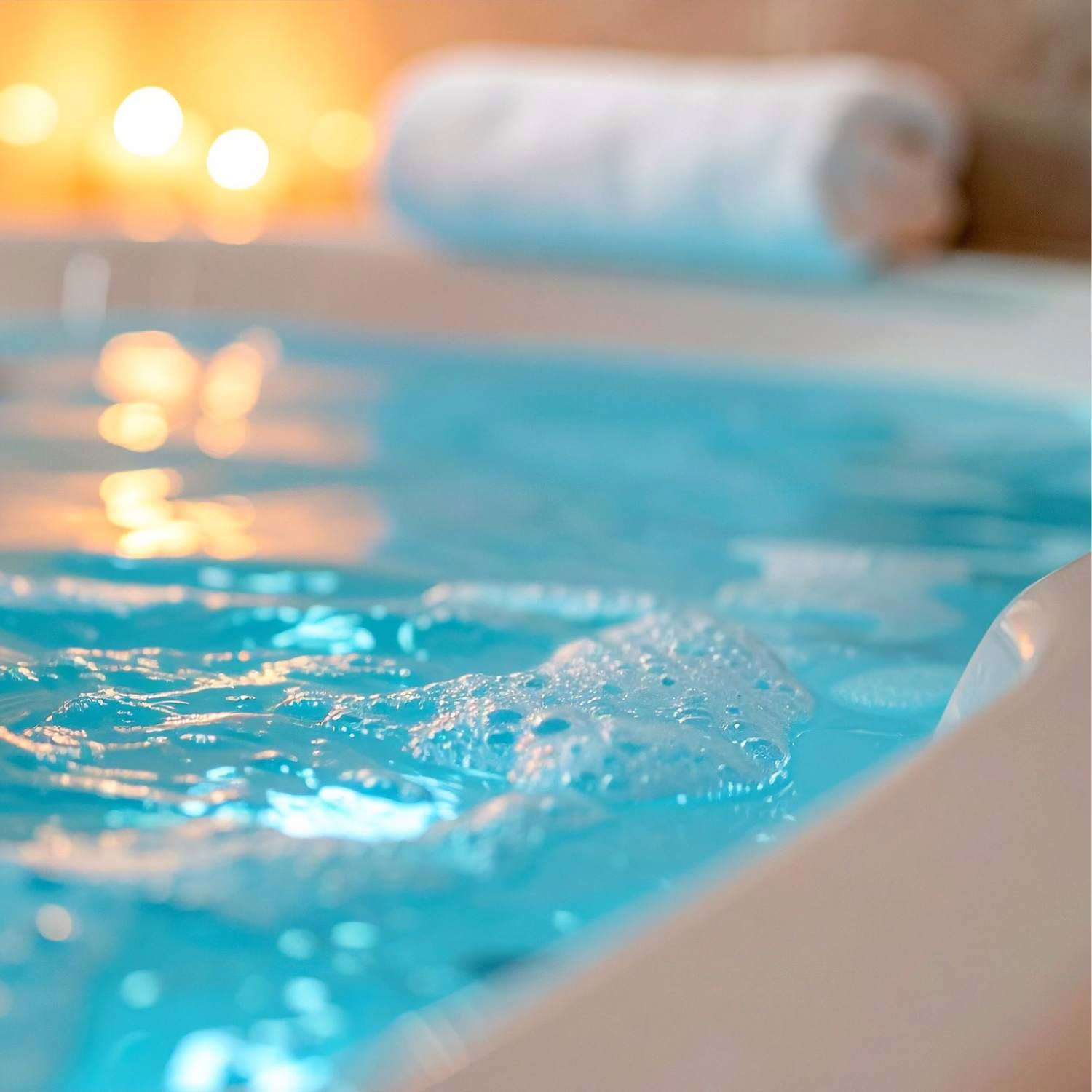 Swimming pool with clean, blue water