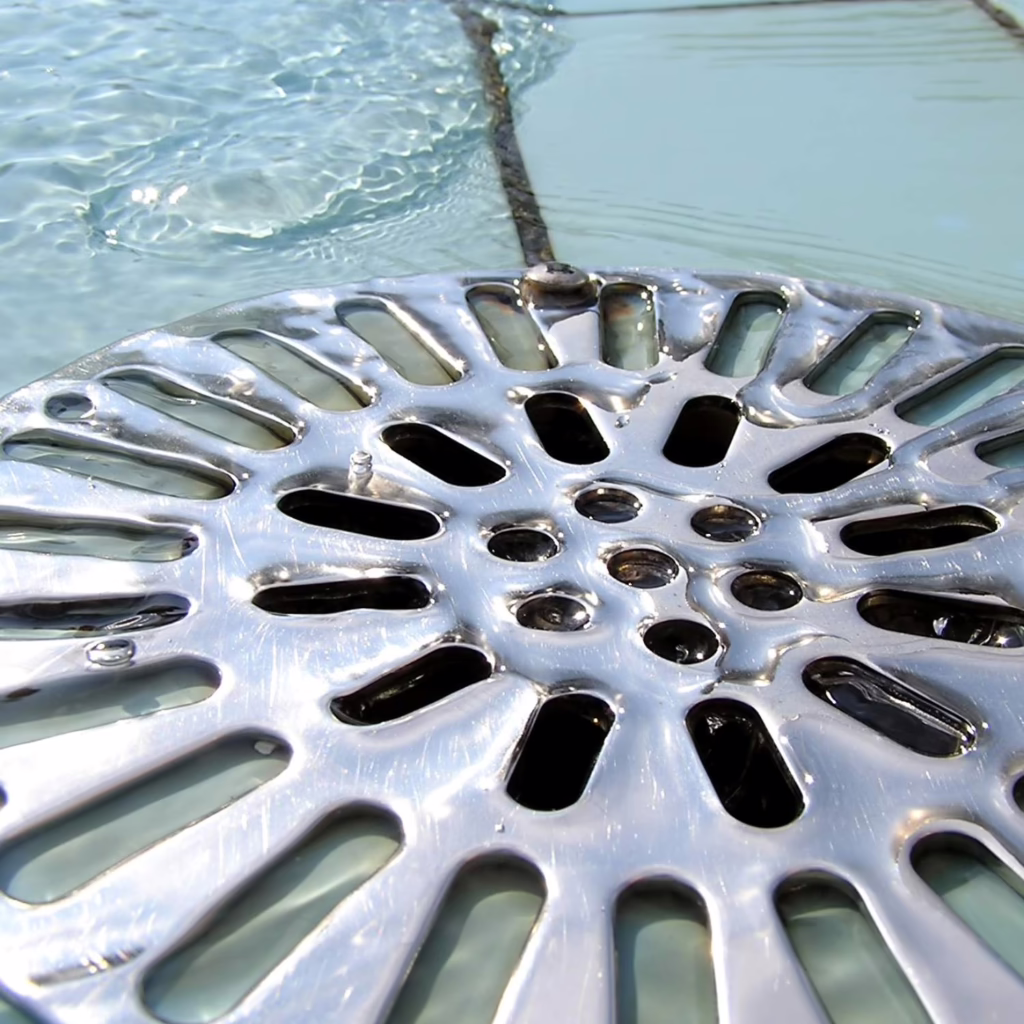 Pool with maintenance equipment